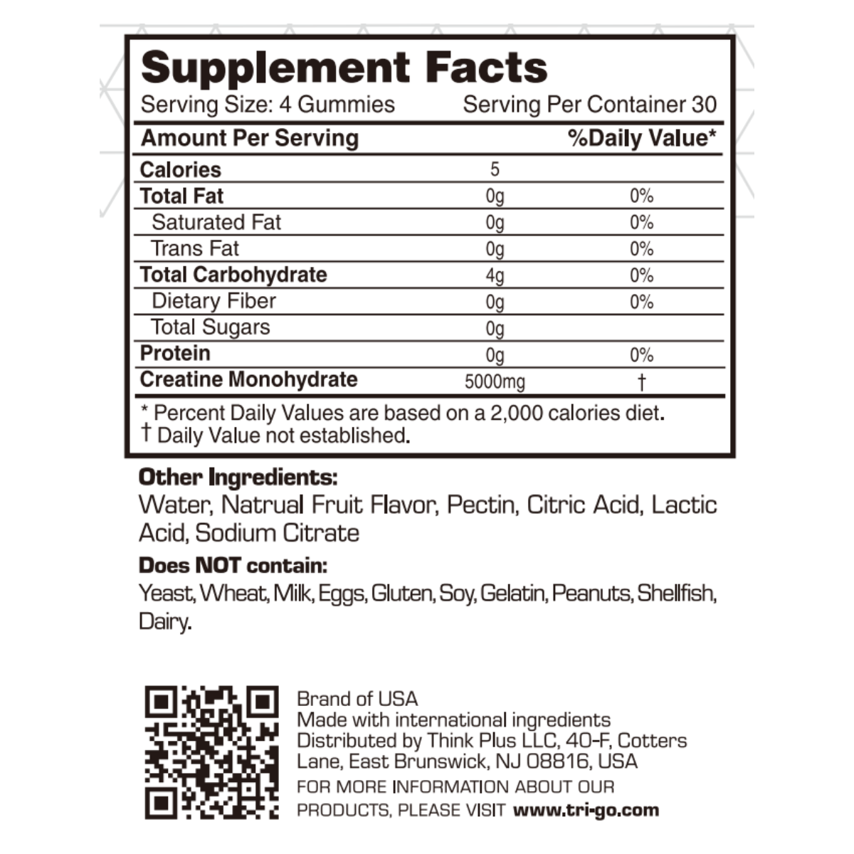 Creatine Gummies 30serv
