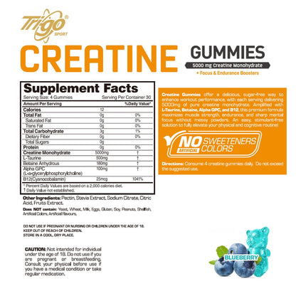 Creatine Gummies + Focus & Endurance Boosters (30serv)