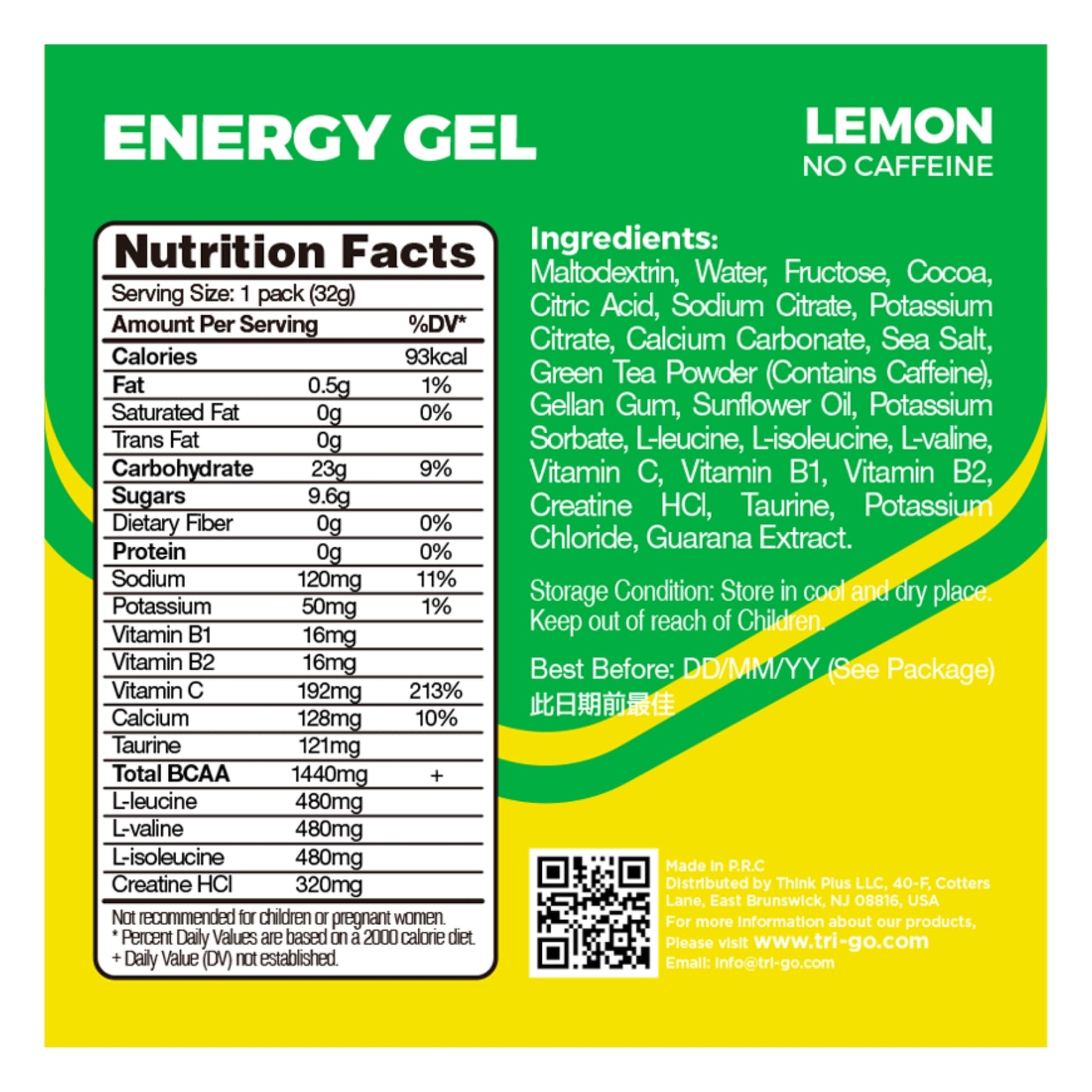 Energy Gel 10x32g - Lemon